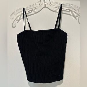 Aritzia Babaton Black Sculpt Ribbed Camisole Size Small